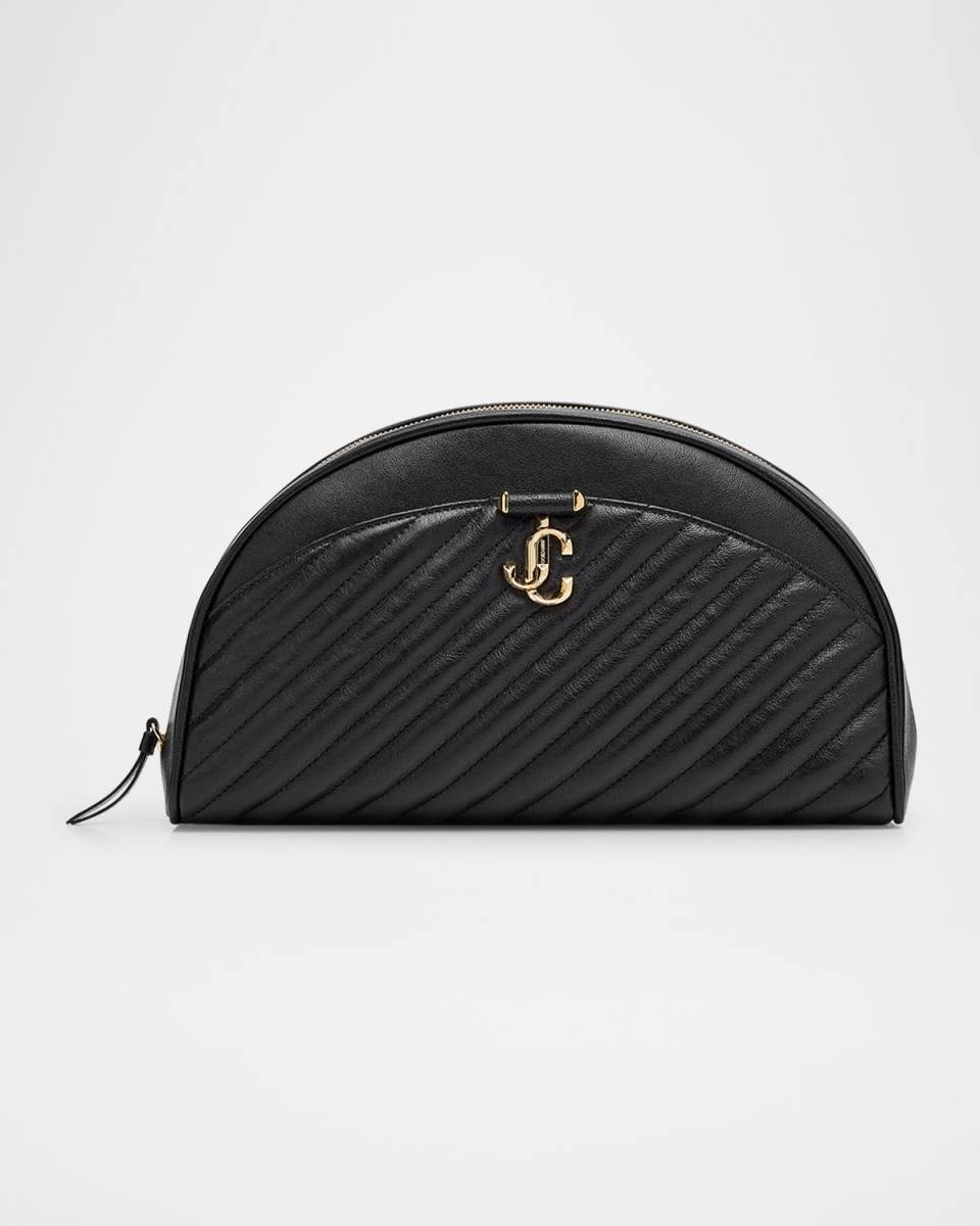 Avenue Quilted Leather Curve Pouch Bag